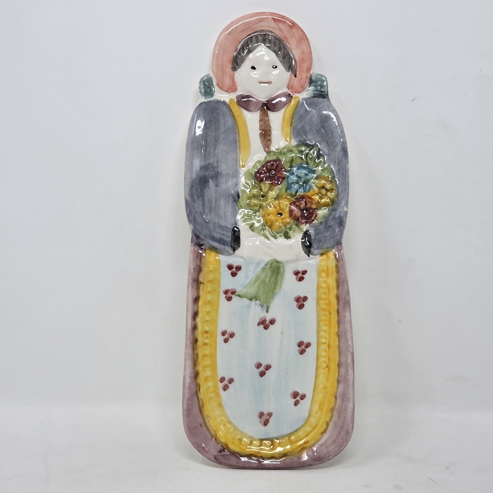 VINTAGE Nordstrom's Italica ARS Hand Painted Hanging Wall Art Spoon Rest Italy